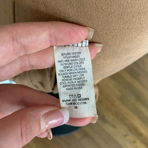 Vibe sportswear sueded fabric camel midi dress - Picture 5 of 5